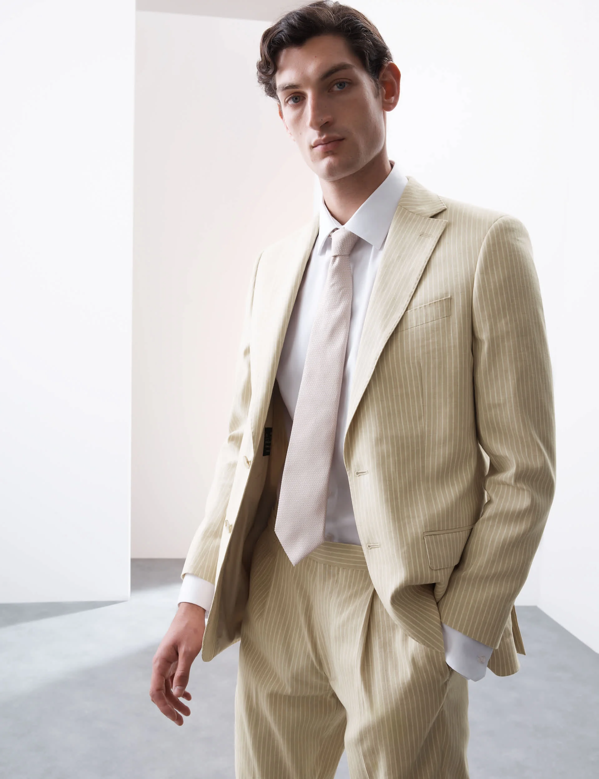 Tailored Fit Linen Rich Jacket thumbnail 7
