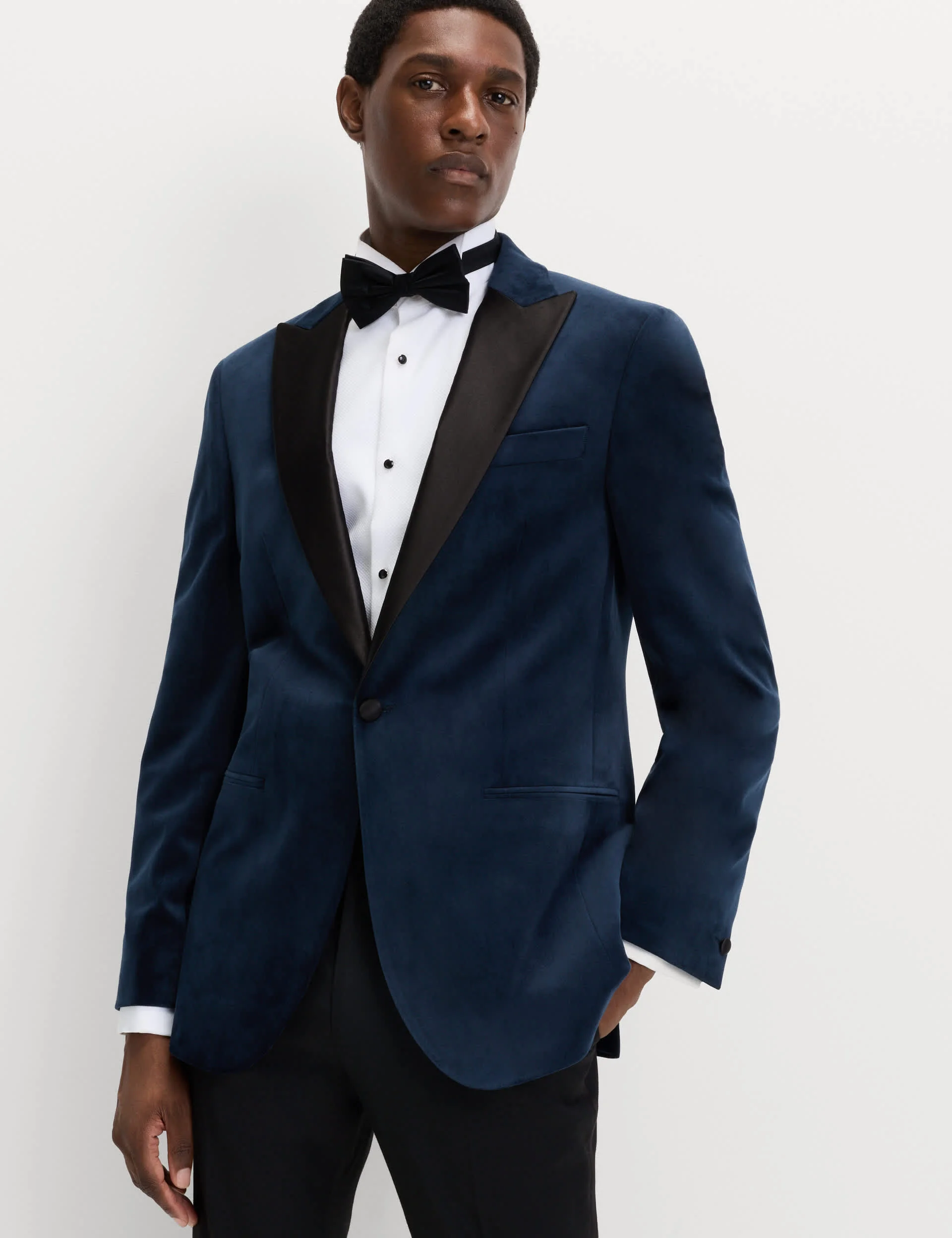 Tailored Fit Velvet Tuxedo Jacket thumbnail 7