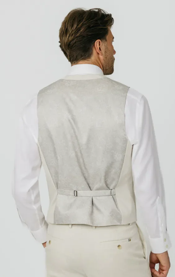 Winter White Twill Waistcoat thumbnail 4
