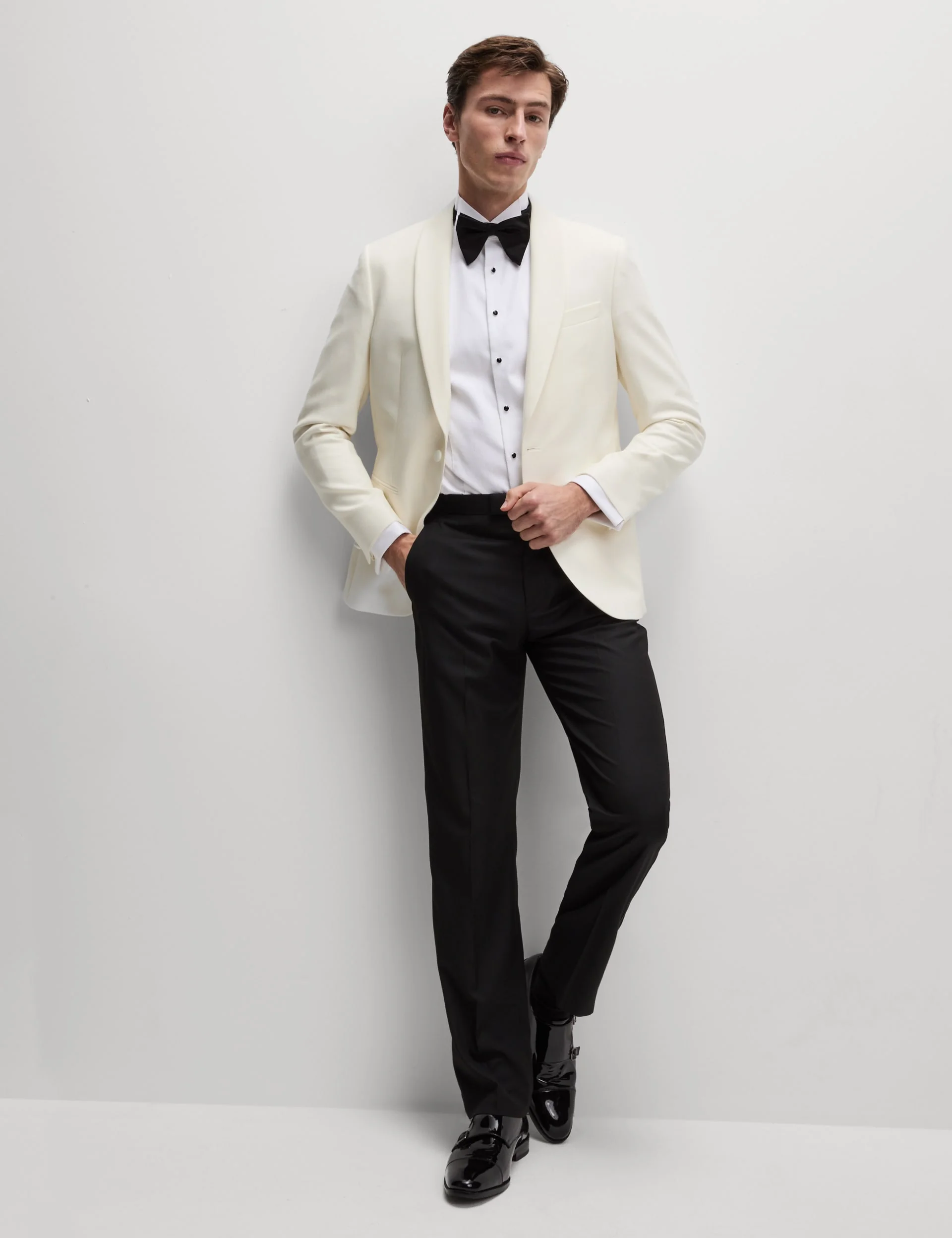Wool Rich Shawl Lapel Dinner Tuxedo Jacket thumbnail 7